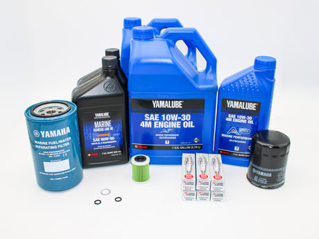 Yamaha F350 V6  4.3L 100 Hour Service Maintenance Kit - Yamalube 10W-30 - All Models