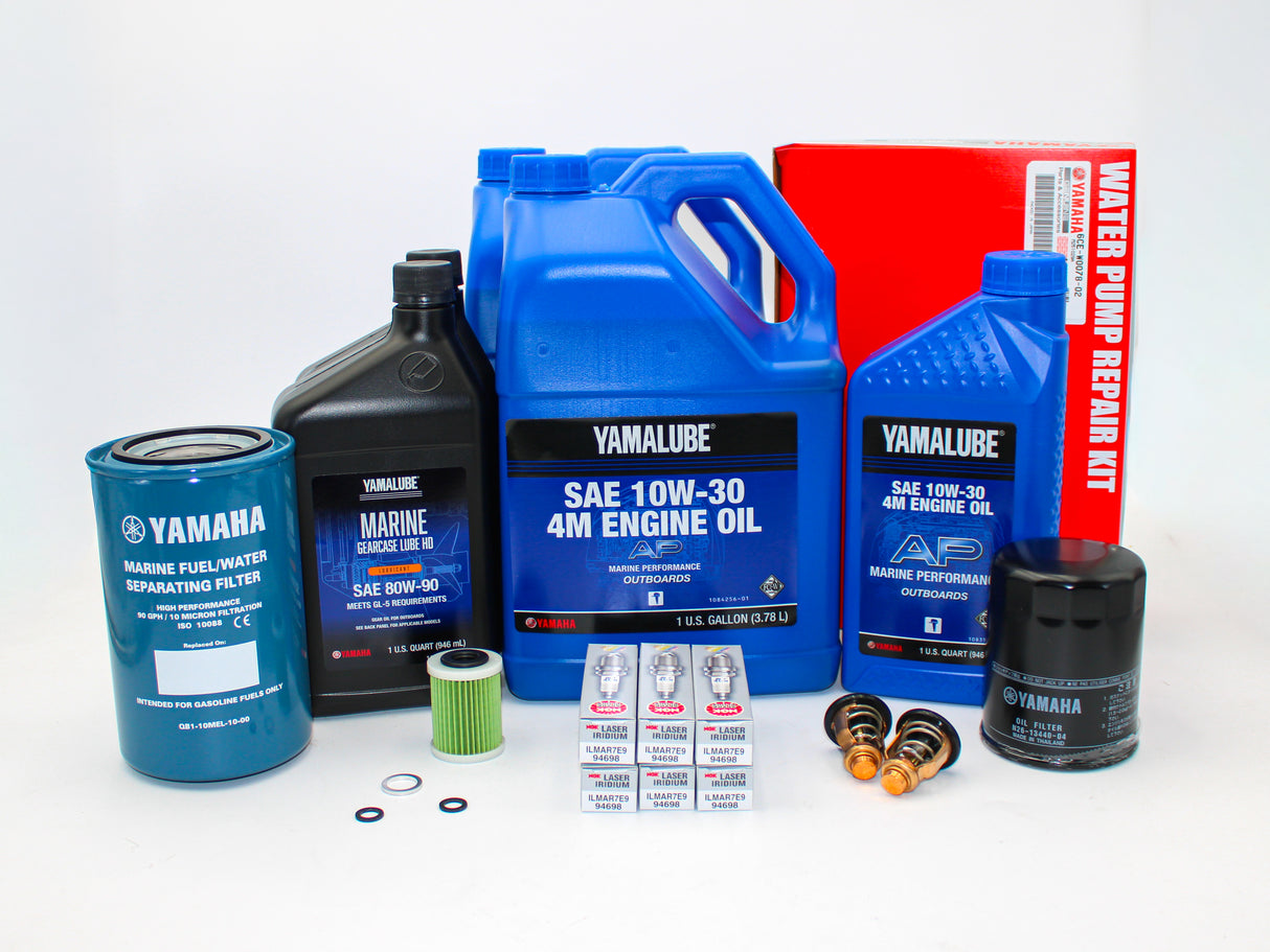 Yamaha F350 V6  4.3L 300 Hour Service Maintenance Kit - Yamalube 10W-30 - All Models