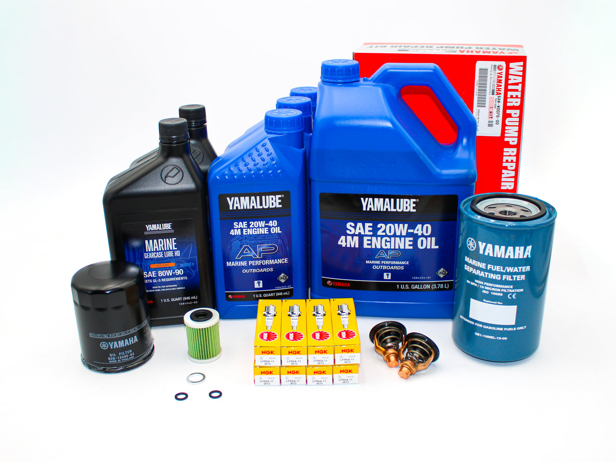 Yamaha F350 V8 300 Hour Service Maintenance Kit - Yamalube 20W-40 - All Models
