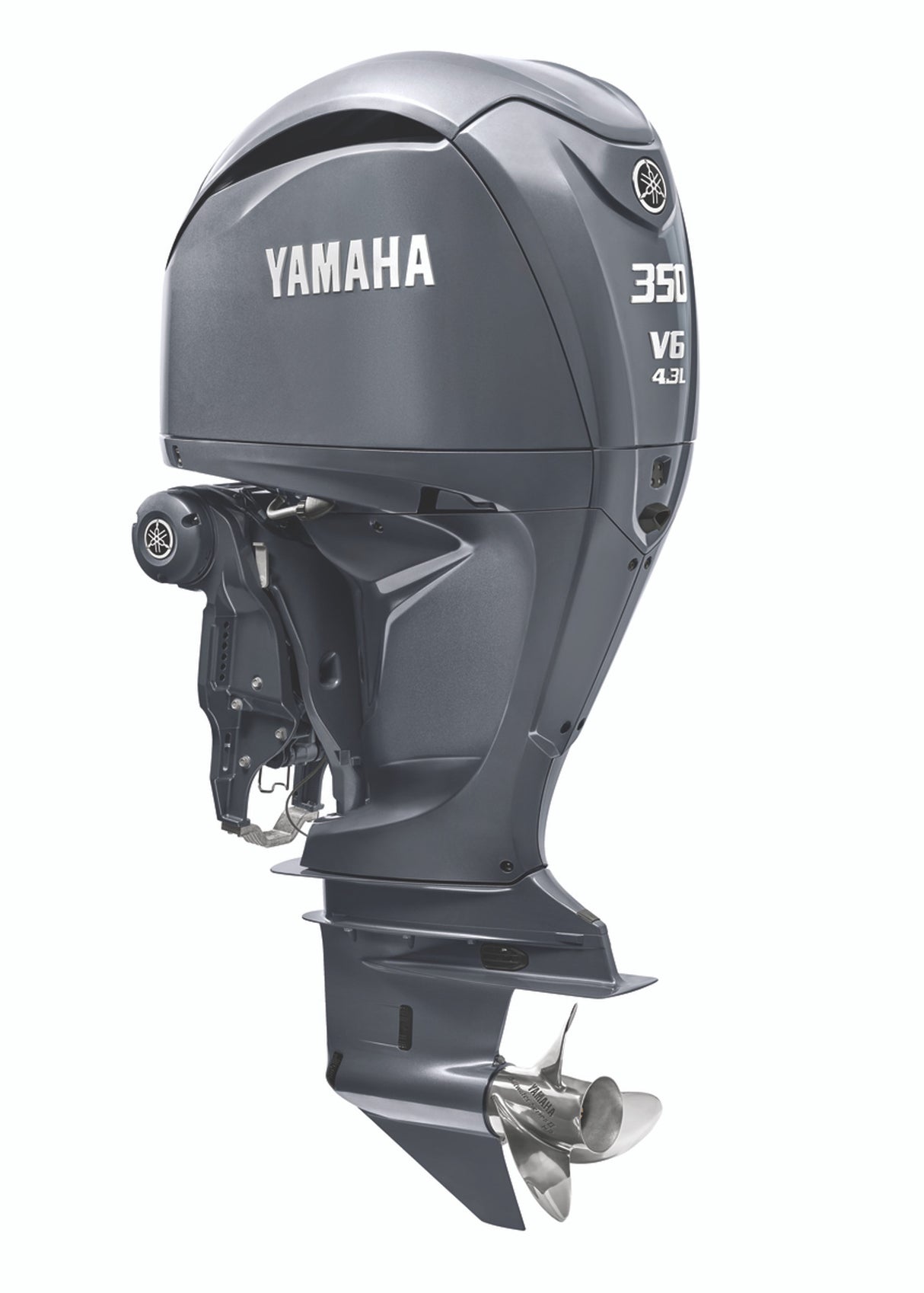 Yamaha LF350ESA Outboard - 35-Inch Shaft | 4.3-Liter V6 | Digital Electronic Control | Electronic Fuel Injection | Electric Start | Power Trim and Tilt | Gray | Counter Rotation