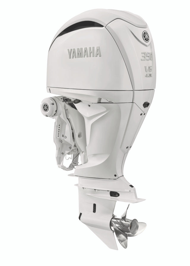 Yamaha F350XSA2 Outboard - 25-Inch Shaft | 4.3-Liter V6 | Digital Electronic Control | Electronic Fuel Injection | Electric Start | Power Trim and Tilt | Pearl White