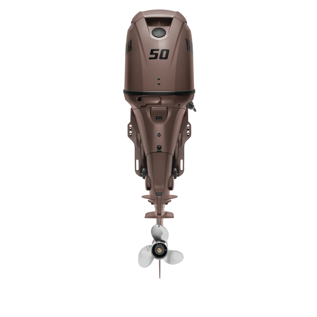 Yamaha F50LC3 Outboard - 20-Inch Shaft | Remote Control | Electric Start | Power Trim & Tilt | Matte Brown