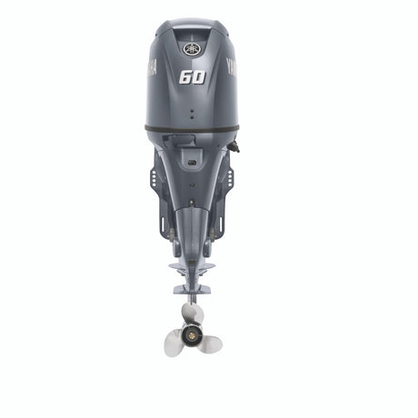 Yamaha F60LC Outboard - 20-Inch Shaft | Remote Control | Electric Start | Power Trim & Tilt | Gray