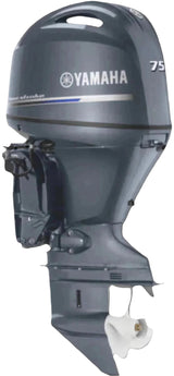 Yamaha F75LB Outboard - 20-Inch Shaft | 1.8-Liter In-Line 4 | Remote Mechanical Control | Electric Start | Power Trim and Tilt | Gray