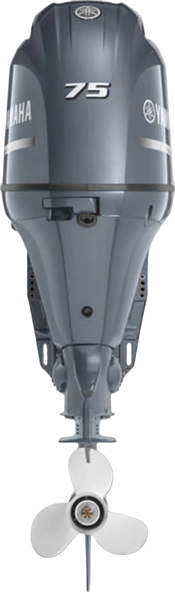 Yamaha F75LB Outboard - 20-Inch Shaft | 1.8-Liter In-Line 4 | Remote Mechanical Control | Electric Start | Power Trim and Tilt | Gray
