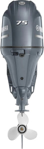 Yamaha F75LB Outboard - 20-Inch Shaft | 1.8-Liter In-Line 4 | Remote Mechanical Control | Electric Start | Power Trim and Tilt | Gray