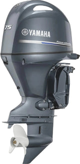 Yamaha F75LB Outboard - 20-Inch Shaft | 1.8-Liter In-Line 4 | Remote Mechanical Control | Electric Start | Power Trim and Tilt | Gray