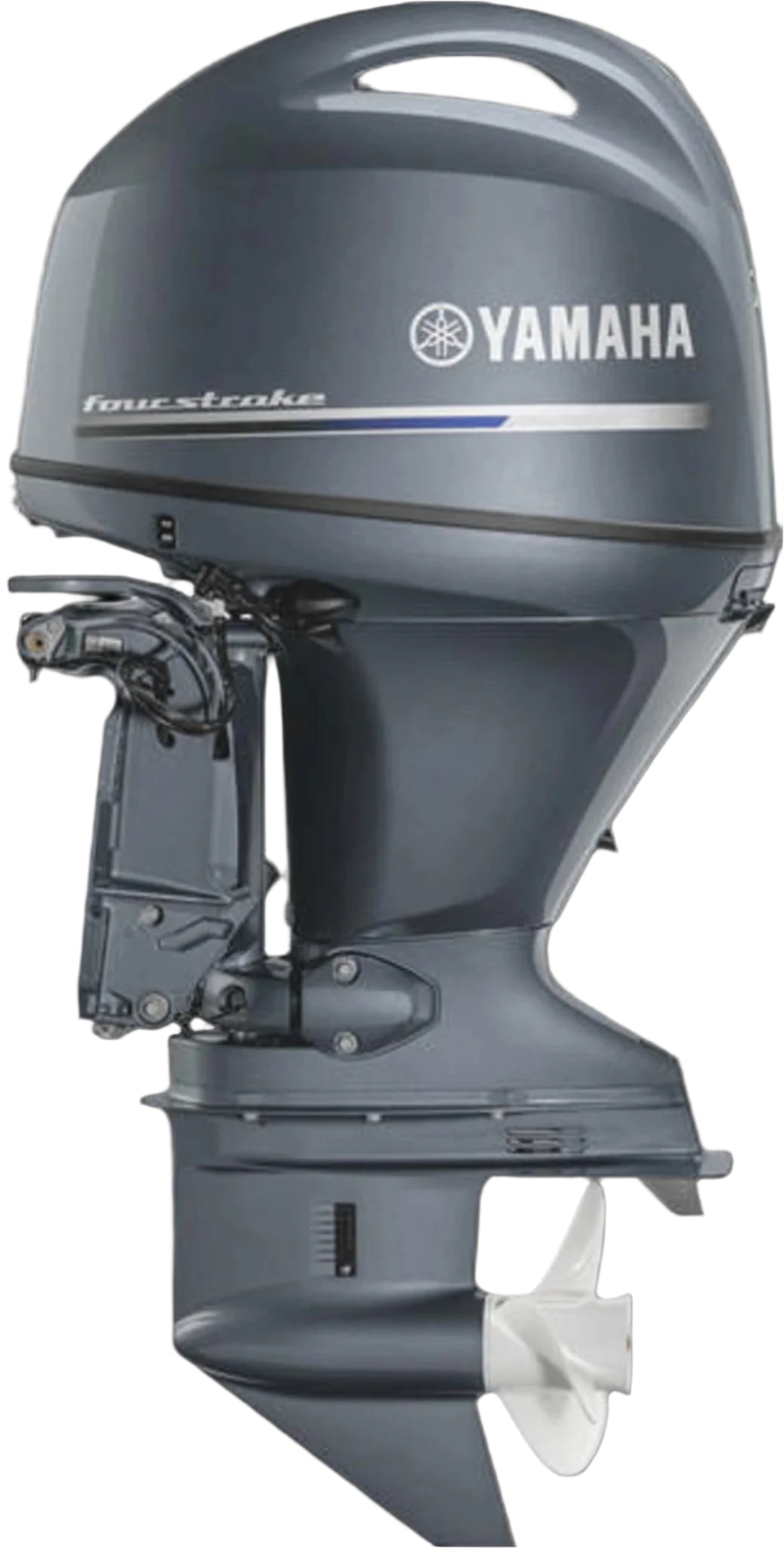 Yamaha F75LB Outboard - 20-Inch Shaft | 1.8-Liter In-Line 4 | Remote Mechanical Control | Electric Start | Power Trim and Tilt | Gray