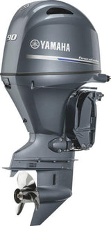 Yamaha F90XB Outboard - 25-Inch Shaft | Remote Control | Electric Start | Power Trim &amp; Tilt | Gray