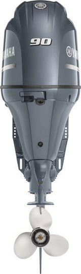 Yamaha F90LB Outboard - 20-Inch Shaft | Remote Control | Electric Start | Power Trim & Tilt | Gray