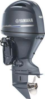 Yamaha F90XB Outboard - 25-Inch Shaft | Remote Control | Electric Start | Power Trim &amp; Tilt | Gray