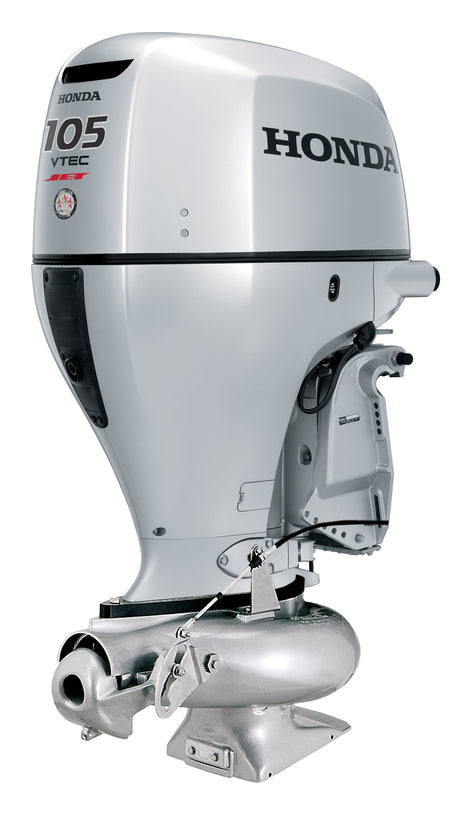 Moteur hors-bord à jet Honda BF150DJRA - Arbre de 51 cm (20 pouces) | Télécommande | Démarrage électrique | Relevage électrique | 105 CV | Argent
