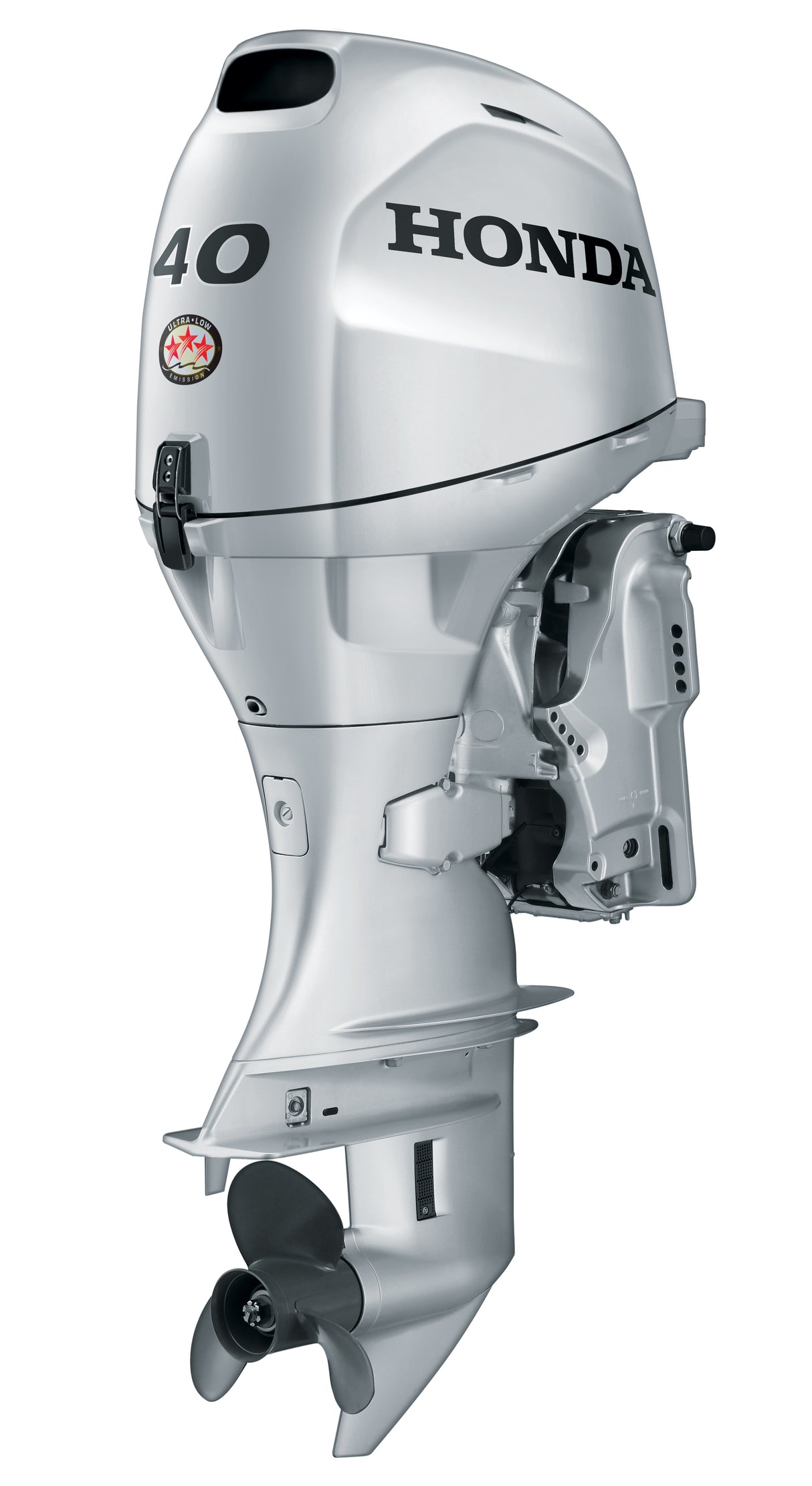 Moteur hors-bord Honda BF40D4LRTA - Arbre de 50,8 cm (20 pouces) | Commande à distance | Démarrage électrique | Relevage électrique | Argent