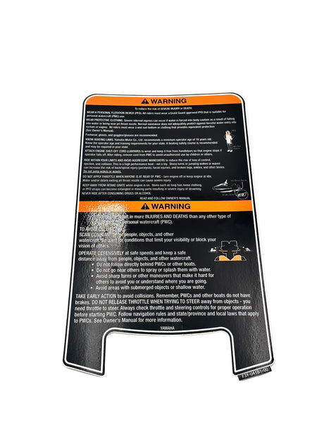 Yamaha - Label, Warning Uni - F3Y-U41B1-00-00