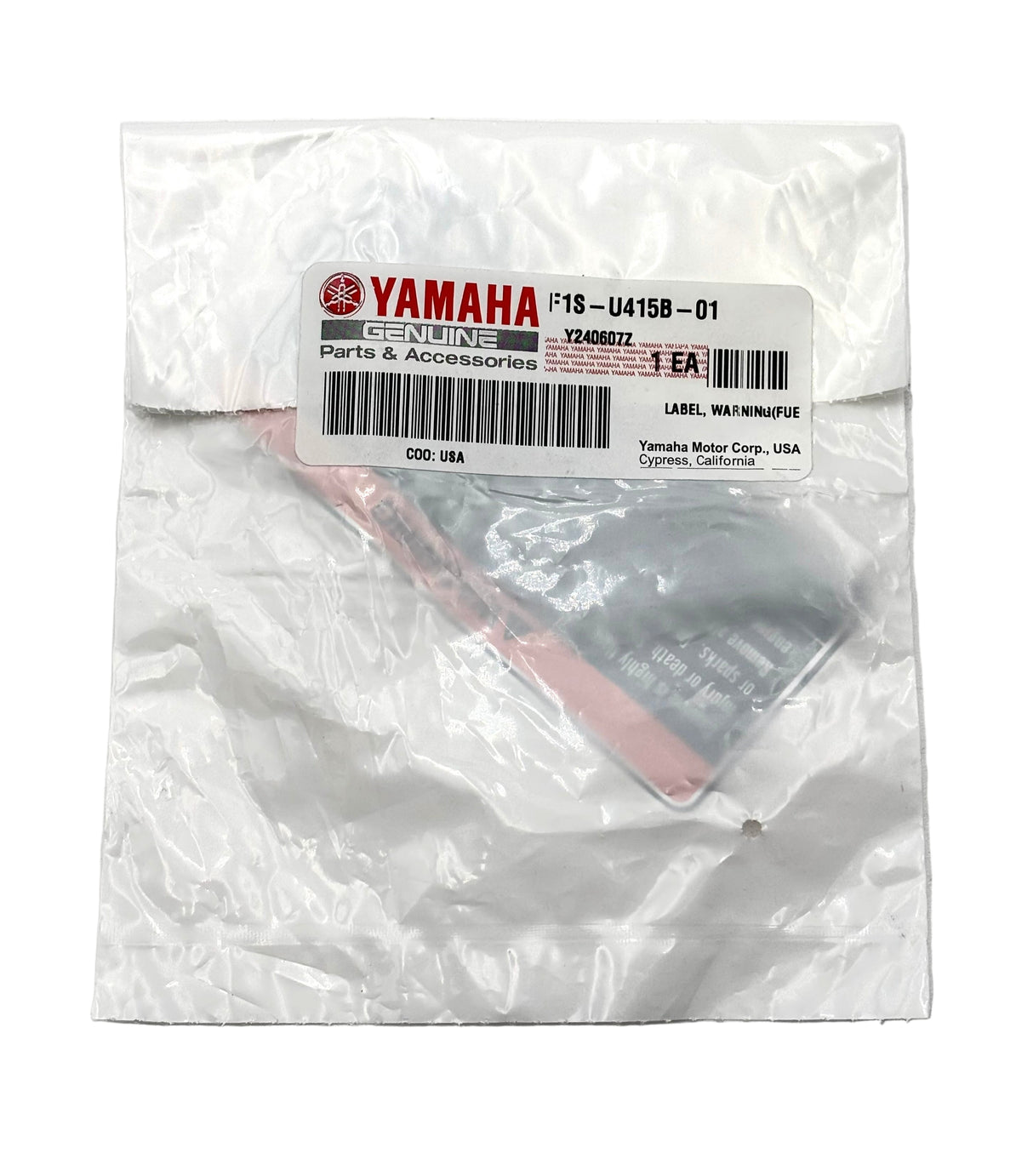 Yamaha - Label, Warning(Fue - F1S-U415B-01-00