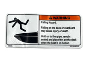 Yamaha GP1-U418C-20-00 caution label for important safety information and warnings on equipment operation and maintenance
