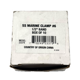 STAINLESS-STEEL MARINE HOSE CLAMPS #6 (SEACHOICE) - 23379