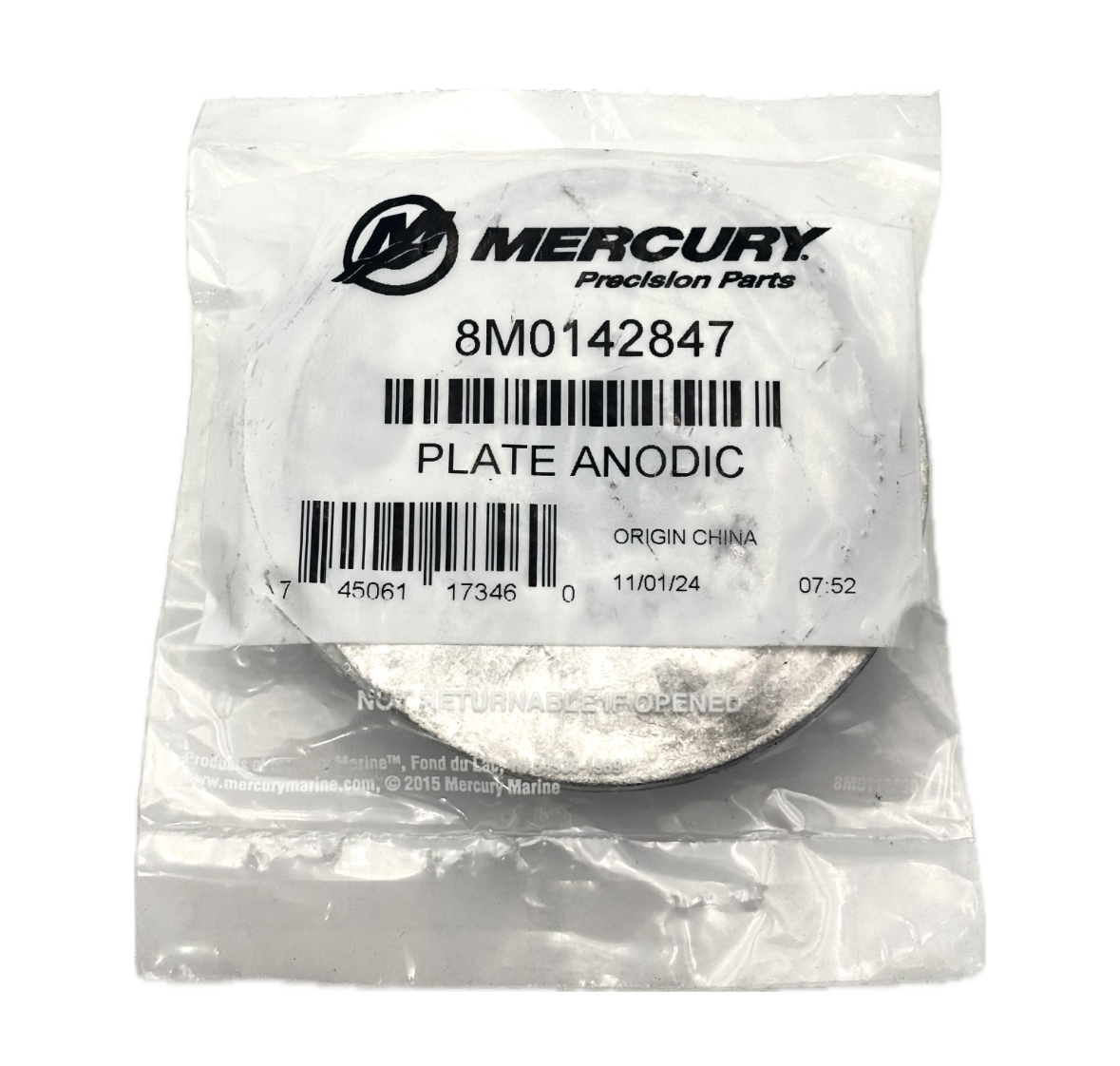 Mercury Torque Master Anodic Plate - 8M0142847