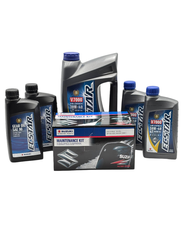 Suzuki DF75A Service Kit - 10W40 Ecstar Oil - 2009-Current - 17400-87813, 17400-87812