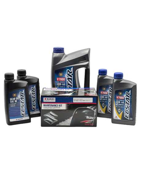 Suzuki DF115SS Service Kit - 10W40 Ecstar Oil - 2013-Current - 17400-92823, 17400-92822