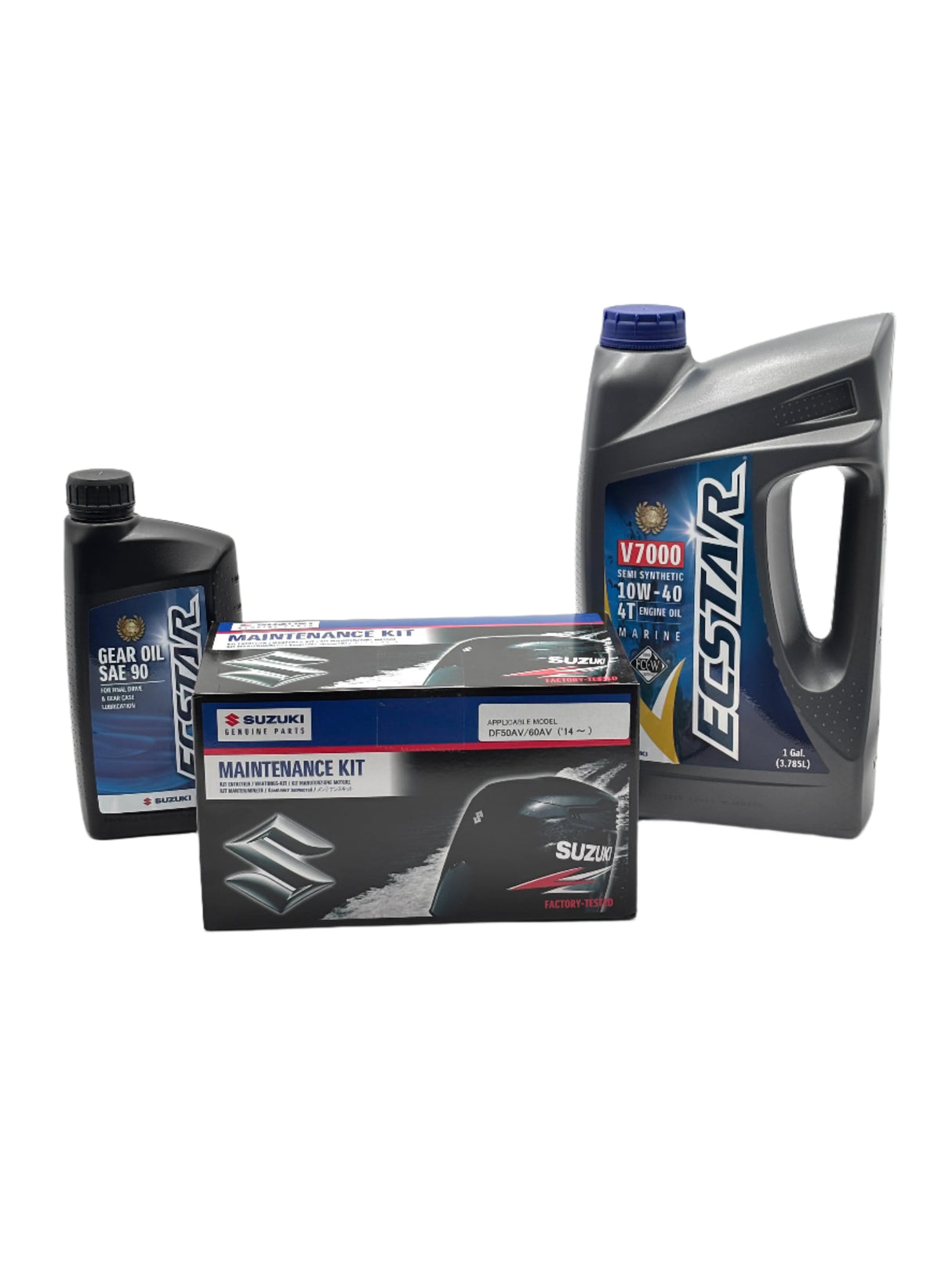 Suzuki DF50AV DF60AV Service Kit - 10W40 Ecstar Oil - 17400-88822 - 2014-Current