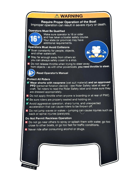 Yamaha - Label, Warning Uni - F3Y-U41B1-30-00