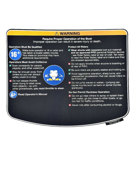 Yamaha - Label, Warning Uni - F2X-U41B1-30-00