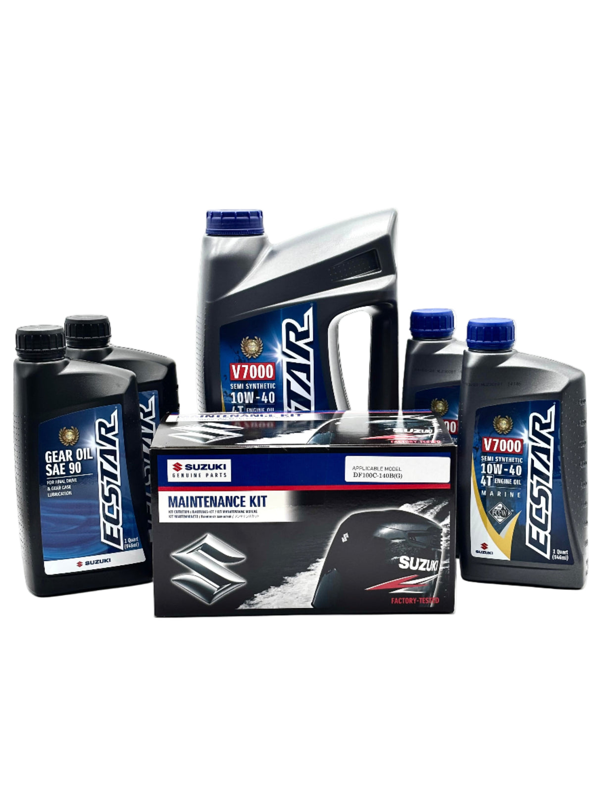 Suzuki DF115B & DF140B/G Service Kit – 10W40 Ecstar Oil – 2020 & Newer