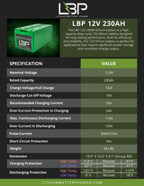 Lithium Battery Power - 12v 230Ah Lithium Battery