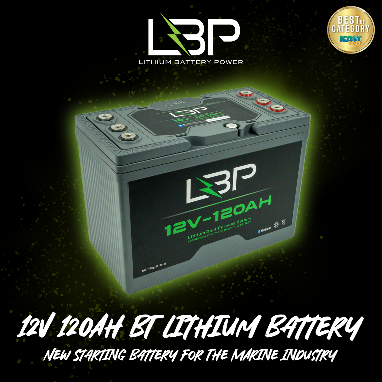 Lithium Battery Power - 12v 120Ah Lithium Crank Battery with Bluetooth Monitoring