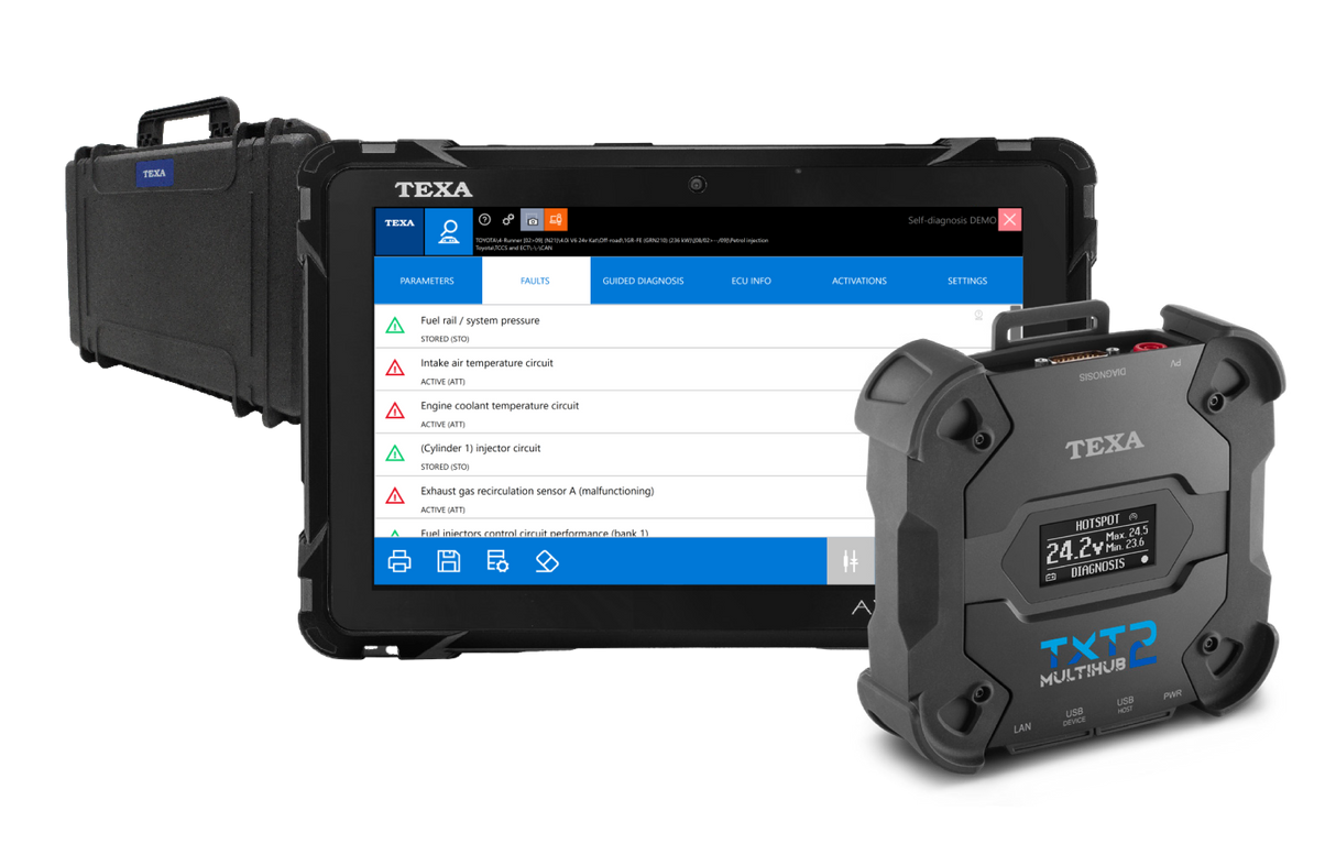 TEXA - AXONE Nemo LIGHT CAR WITH MULTIHUB 2 - No Cables | Diagnostic Tablet | LCMH