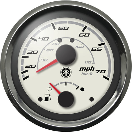 Yamaha - Combination Speedometer 70mph-Fuel Chrome Bezel White Face | N80-8350S-00-00