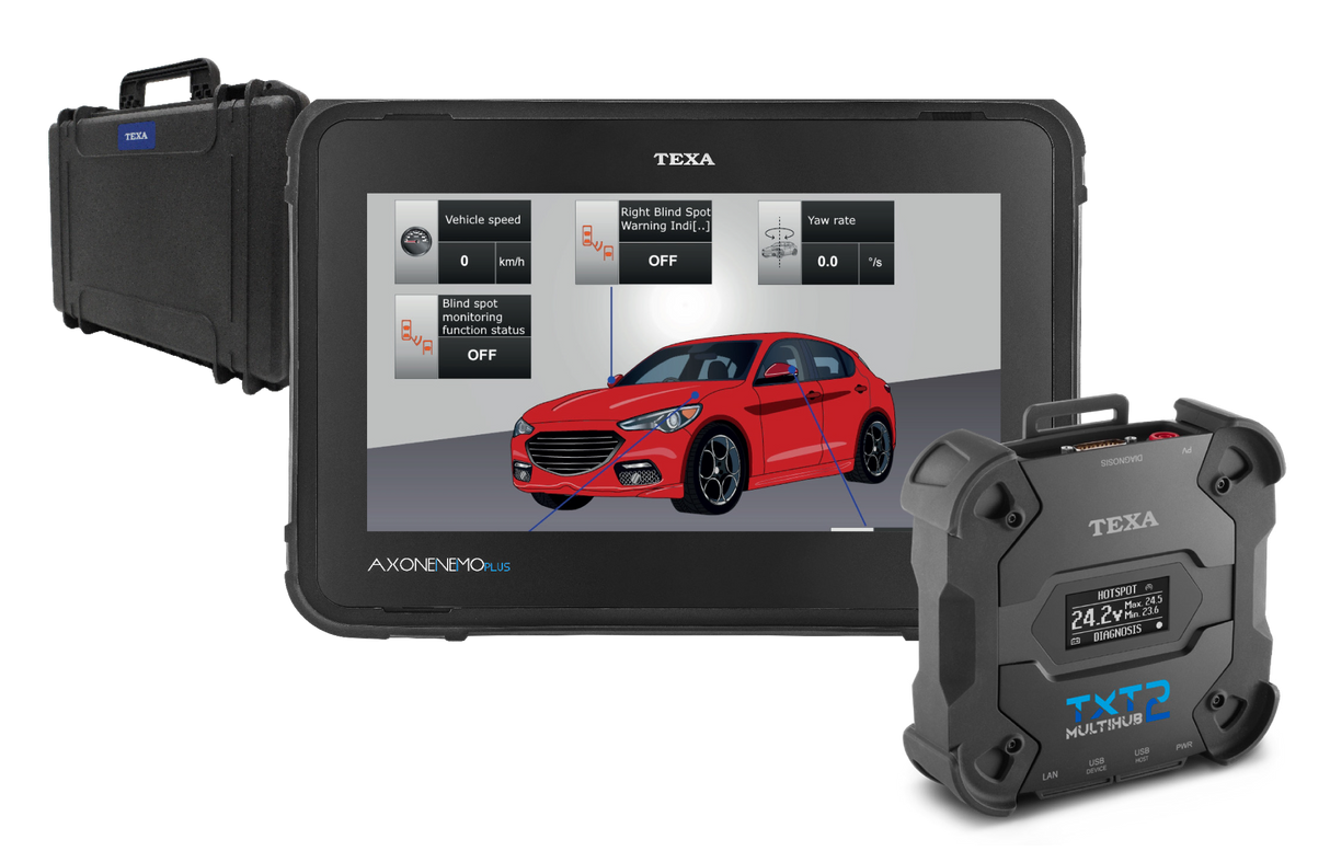 TEXA - AXONE Nemo PLUS CAR with MULTIHUB 2 – No Cables | Diagnostic Tablet | PLCMH