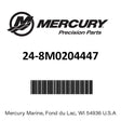 Mercury - Spring tilt brack - 24-8M0204447