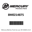 Mercury - Shaft throttle - 8M0214875