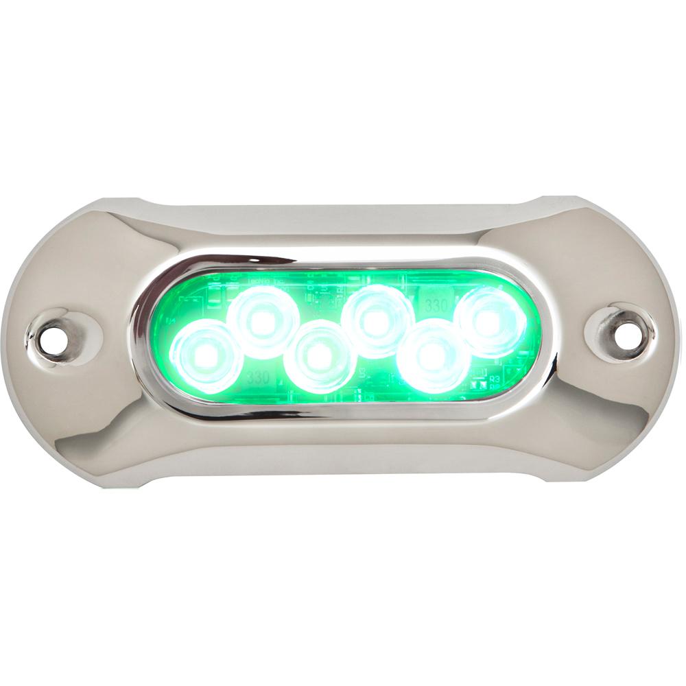 Attwood Light Armor Underwater LED Light - 6 LEDs - Green - 65UW06G-7