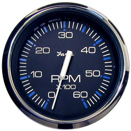 Faria Chesapeake Black 4" Tachometer - 6000 RPM (Gas) (Inboard & I/O) - 33710