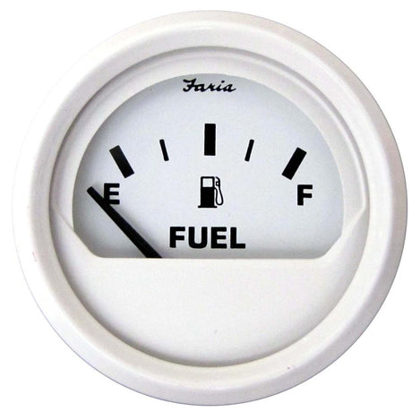 Faria Dress White 2" Fuel Level Gauge (E-1/2-F) - 13101