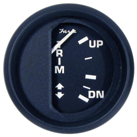 Faria Euro Black 2" Trim Gauge f/ Mercury / Mariner / Mercruiser / Volvo DP / Yamaha &#39;01 and Newer - 12828