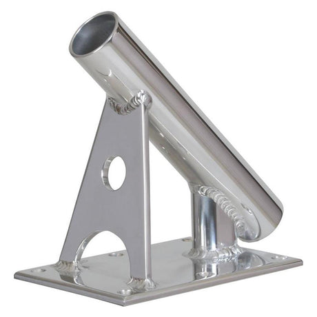 Lee's MX Pro Series Fixed Angle Center Rigger Holder - 45 Degree - 1.5" ID - Bright Silver - MX7003CR