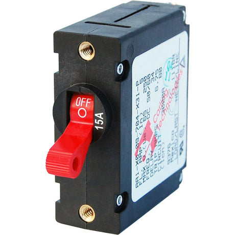 Blue Sea 7209 AC / DC Single Pole Magnetic World Circuit Breaker  -  15 Amp - 7209