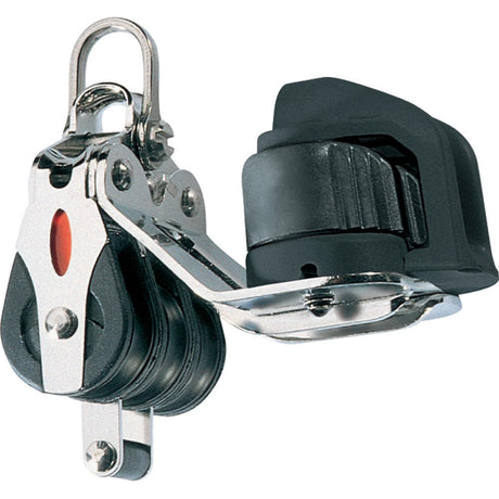 Ronstan Series 20 Ball Bearing Block - Triple - Becket - Cam Cleat - 2-Axis Shackle Head - RF20332