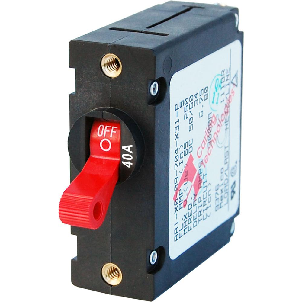 Blue Sea 7225 AC / DC Single Pole Magnetic World Circuit Breaker  -  40 Amp - 7225