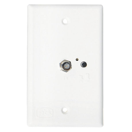 KING - Jack PB1000 TV Antenna Power Injector Switch Plate - White - PB1000