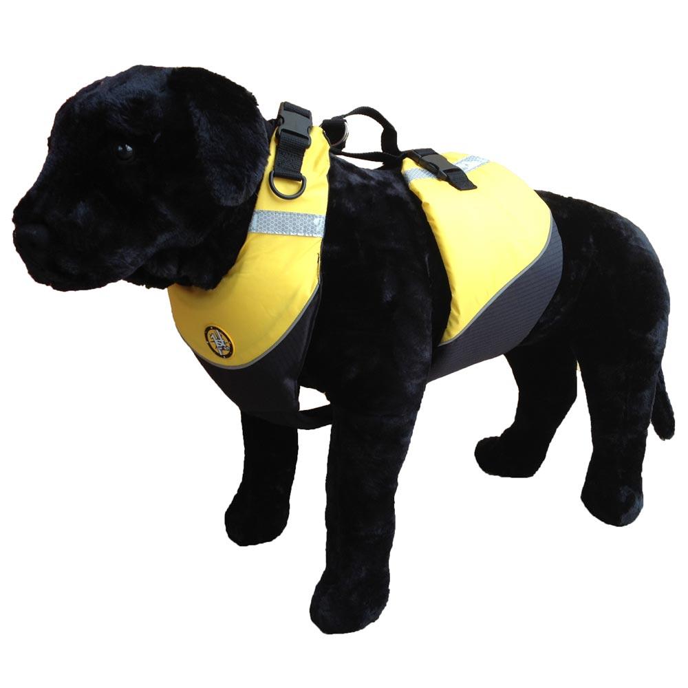 First Watch - Flotation Dog Vest - Hi-Visibility Yellow - Large - AK-1000-HV-L