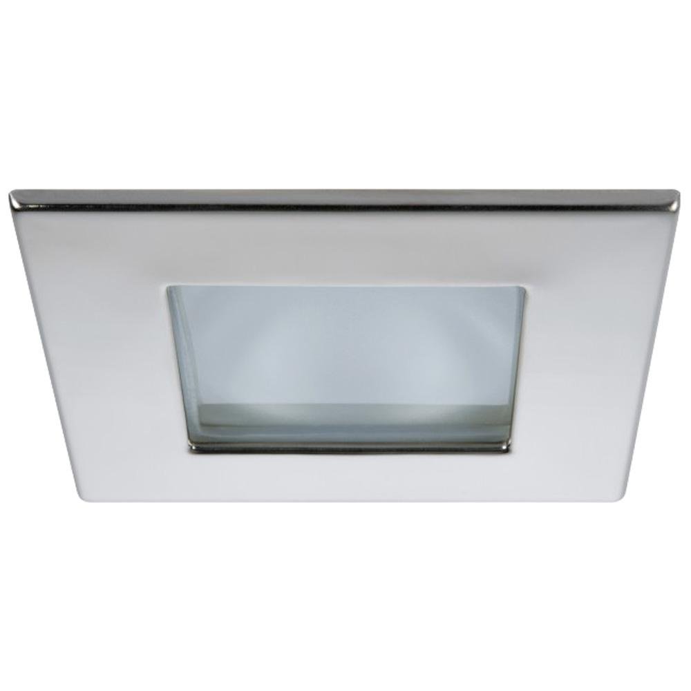 Quick - Screw Mounted Marina XP HP LED Downlight 4W - Square Stainless Bezel, Square Warm White Light - FAMP3002X02CA00