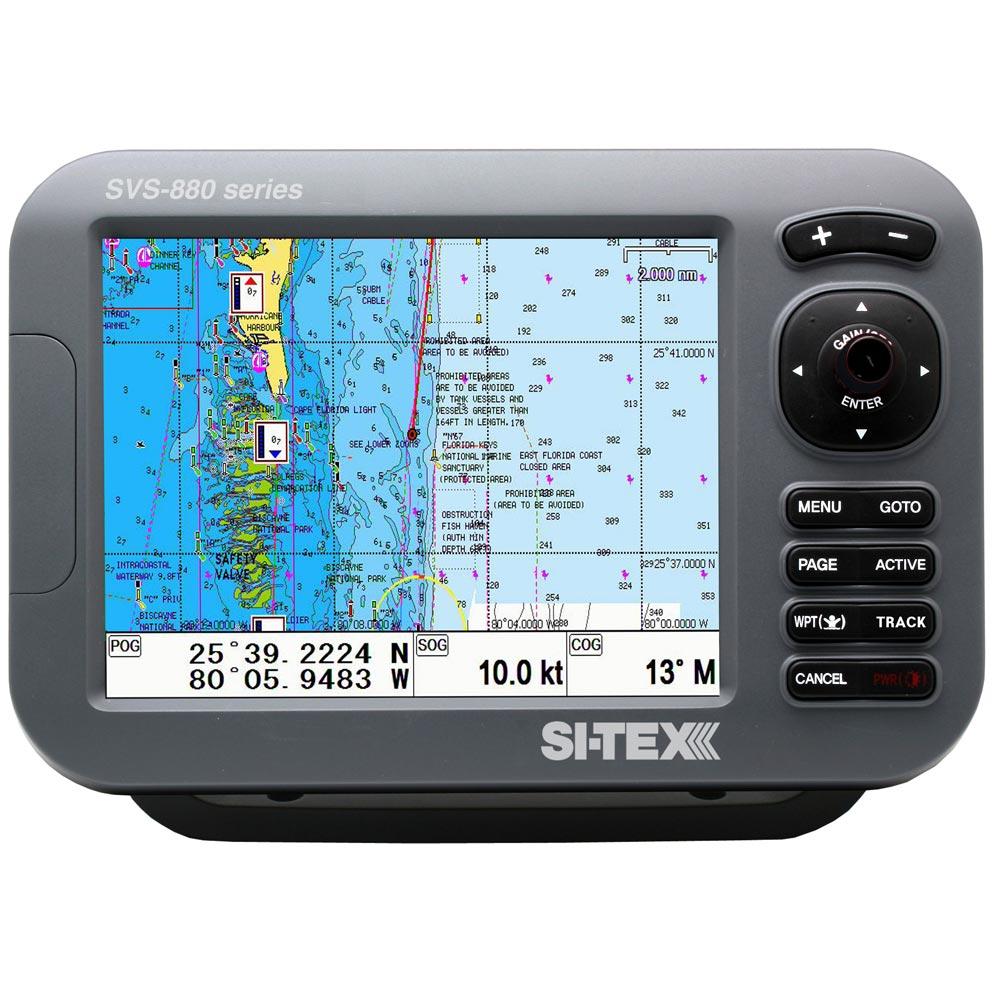 SI-TEX SVS-880CE 8" Chartplotter w/External GPS Antenna & Navionics+ Card - SVS-880CE