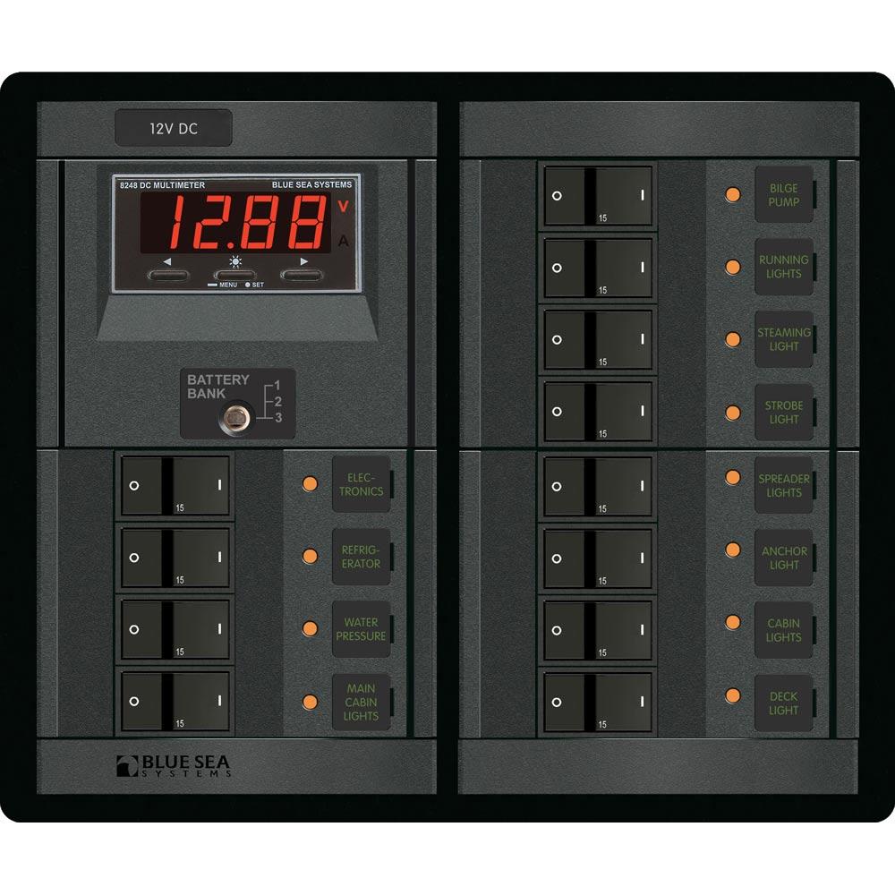 Blue Sea 1217 12V DC 12 Position w/Digital Meter - 1217