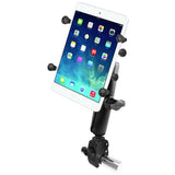 RAM Mount - Tough-Claw Base with Long Double Socket Arm & Universal X-Grip Cradle with 1" Ball for 7" Tablets - RAM-B-400-C-UN8U