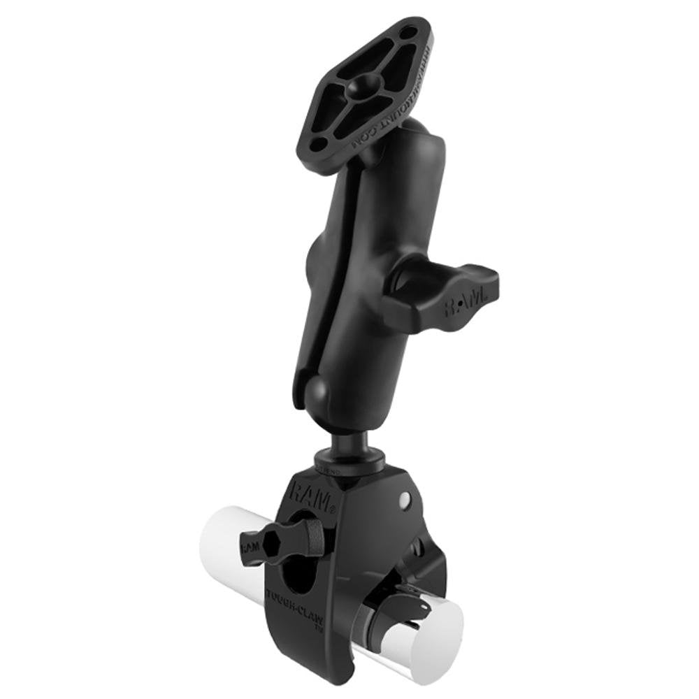 RAM Mount - Medium Tough-Claw Base with Double Socket Arm & Diamond Base Adapter - RAP-B-404-238U